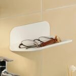2 Pack Foldable Wall Shelf - No Drill, Adhesive Storage for Bathroom, Bedroom | Holds Phone, Books, Decor | Fits Tile, Painted, Wood & Cement Walls - Image 2