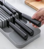 Sanbo Plastic Knife Block Holder Drawer Knives Storage Rack Knife Stand Cabinet Tray Kitchen Drawer Cutlery Organizer Tableware Container - Image 2
