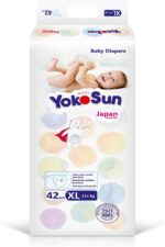 Baby Diapers, Size 5 / XL (13+ kg), 42 pcs – Ultra-Soft, Hypoallergenic Nappies, Japanese Technology for Baby Skin Care, Leakproof with 12-Hour Dryness Protection