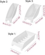 3PCS Dinner Plate Holder,Plastic Kitchen Cabinet Organizer for Dishes Vertical Dishes Storage Rack for Kitchen Countertop(White),3 sizes - Image 6