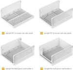 GGEROU Stackable Plastic Storage Basket for Closet,Foldable Clothes Organizer Storage Drawer Shelf Container,Closet Organizers and Storage Bins for Wardrobe Cupboard Kitchen Bathroom Office (4 Pcs) - Image 7