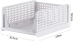 OYDAS Drawer shelf storage container,Drawer organizer,stackable plastic storage basket,foldable closet organizer storage bins for wardrobe cupboard office kitchen bathroom,4pcs - Image 6