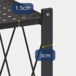 Leostar 5 Tier Kitchen Shelf Organizer, Black, 72X36.5X160.5Cm, Str-4327 - Image 3