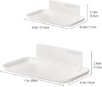 Joyzzz Adhesive Floating Shelves, 2 PCS Foldable No-Drill Wall Shelves, Space-Saving Renter-Friendly Storage for Bathroom, Bedroom, Kitchen, RV, Ideal for Phones, Watches, Personal Items - Image 6