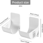 4pcs No-Drill Kitchen Storage Rack with Adhesive Hooks Space-Saving Garbage Trash Bag Holder Dispenser, Kitchen Organizer for Foil Wraps and Bags Wall-Mounted and Cabinet Door Storage Solution - Image 7