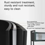 Heavy Duty Over The Sink Dish Drying, 3 Tier Metal Over The Counter Dish Drying Rack with Dust-Proof Cabinet, Height Large Drainer with Utensil Holder for Kitchen(Black) - Image 2