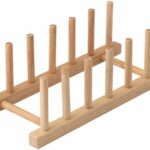 Ikea OSTBIT Plate Rack-holder Kitchen Cabinet and Pantry Organizer Rack, 6 Compartments,Pot Lid Holder or bookshelf 11 -inches bamboo