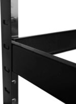 Foldable and Expandable Metal Shelf Unit for Home & Garage 180x90x40cm 5-Tier MDF Board Storage Rack Easy Assembly Sturdy & Stylish Black Design. - Image 7