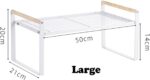 U-HOOME Kitchen Cabinet Pantry Shelf,Cupboard Stand Spice Rack Organizer,Stackable Countertop Organization and Storage For Kitchen Bathroom Office (1 pack-White Large) - Image 8