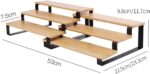 Exrp Spice Rack Organizer for Cabinet, 3 Tier Bamboo Spice Storage，Set of 2 Bamboo Perfume Organizer Stand,Cupcake Stand Holder, Shelf Risers for Figures, Dessert Shelves for Kitchen Cabinet，for Party - Image 3
