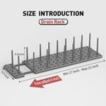 TERRIFI Pegboard Drawer Organizer for Kitchen Cabinet, 2pcs Plate Organizers for Cabinets, Adjustable Cupboard Pegboard Tray, Dish Racks Bowl Drying Racks, Expandable Plate Holders Storage (Grey) - Image 2