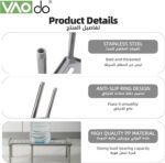 VAODO Expandable Cabinet Shelf, Countertop Storage Rack Free Standing, Kitchen Cupboard Organizer, Spice Rack, Retractable Storage Racks, for Office, Bedroom, Living Room, Bathroom, 2 Pack - Image 3