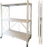 N/P Foldable Storage Shelves - White (3-Tier)