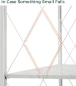 DEANIC 4 Tier Foldable Storage Shelves with Wheels, Large Capacity Shelving Unit, Freestanding Metal Wire Shelf Rack, No Assembly Organizer Rack for Garage Kitchen, Basement, Pantry(Grey) - Image 8
