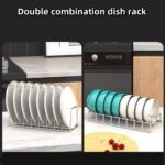Dish Rack Plates Holder 2-Pack Set – Plate and Bowl Organizer for Cabinet Space Saver, Pan Lid Organizer, Kitchen Storage for Plates, Bowls, Cups, Lids, Cutting Boards, and Spatulas - Image 3