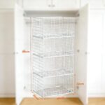 4-Tier Stackable Closet Organizers and Storage Basket, Foldable Closet Shelf Organizer System, Space-Saving Clothes Storage Drawer Organizer for Wardrobe, White - Image 3