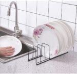 Stainless Steel Dish Rack Set – Rustproof Cabinet Organizer for Plates, Pots, Lids & Bakeware, Space-Saving Kitchen Storage with No Assembly (2PCs Bowl Rack+Dish Rack Black) - Image 2