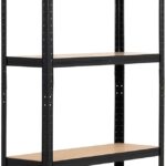 Rhino Racking - 5 Tier Heavy-Duty Industrial Storage Shelves - Black - 180x90x30cm