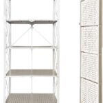 N/P 5-Tier Foldable Metal Storage Shelves - White