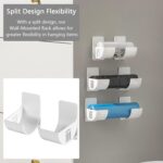 4pcs No-Drill Kitchen Storage Rack with Adhesive Hooks Space-Saving Garbage Trash Bag Holder Dispenser, Kitchen Organizer for Foil Wraps and Bags Wall-Mounted and Cabinet Door Storage Solution - Image 2