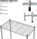 6 Tier Shelving Unit Adjustable Storage Shelf Metal Storage Rack Wire Storage Shelves 16.54" L x 11.82" W x 63" H for Pantry Closet Kitchen Laundry (Silver, 6 Tier) - Image 5