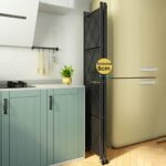 Rolling Cart Kitchen Trolley 5-Tier Shelf Rolling Utility Cart with Handle Adjustable Mobile Trolley Foldable Kitchen Storage Cart 220330 - Image 7