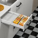 HASTHIP® 2Pcs Spice Drawer Organizer Spice Rack, 4 Tiers Clear Acrylic Seasoning Jars Storage Tray, Stepped Anti-Skid Kitchen Storage Shelf for Kitchen, Countertop, Cabinet, 11x19 inch - Image 5
