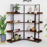 YATAI Storage Shelves, 8-Tier Foldable Bookshelf Organizer, Adjustable Storage Racks for Plant Vase, Multifunctional Storage Rack Shelves, Free Standing Shelves for Home, Kitchen, Office, Garage