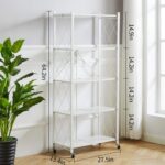 N/P 5-Tier Foldable Metal Storage Shelves - White - Image 2