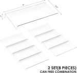 SKY-TOUCH Spice Drawer Rack, 4 Tier- 2 Set (8 Pcs) Expandable From 11" to 22" Clear Acrylic Seasoning Jars Drawers Organizer, Kitchen Drawers, Cabinets Countertops Expandable Storage for Spice Jars - Image 2
