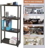 MXM 4-Tier Storage Shelves Multipurpose Stand, Kitchen Adjustable and Foldable Heavy Duty Rack, 130 cm Height, 25 kg Per Shelf, Storage Solution for Home, Office, Garage (Grey) - Image 9