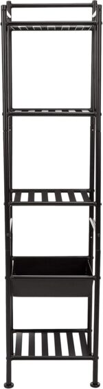 Amazon Basics 5-Tier Bathroom Shelving Unit with Basket - Image 4