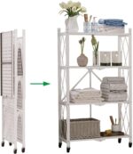 4-Tier Shelf Organizer Foldable Bookcase Ladder Shelf Storage Rack - Image 3