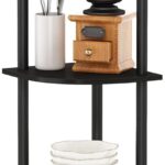 Furinno Turn-N-Tube 5 Tier Corner Display Rack Multipurpose Shelving Unit, 1-Pack, Espresso/Black