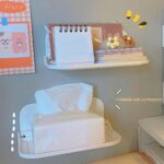 2 Pcs Floating Wall Shelves Self Adhesive Floating Wall Shelves, Bathroom Folding Rack Toilet Wall Towel Storage Perforation-Free Bedroom Bedside Shelf Hanging Bracket Foldable Adhesive Organizer - Image 4