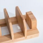 X spring Cutting Board Organizer, Adjustable Bamboo Storage Rack for Kitchen Cabinet, Multi-Purpose Holder for Lids, Pans, Baking Trays, and Plates, Space Saving Design for a Tidy and Efficient Home - Image 6