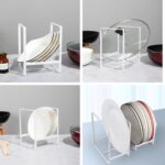 SKYLEAF 2PCS Large Dish Holder Dish Rack Bowl and Plates Organizer for Kitchen Cabinet Metal Dish Drying Stand After Wash Space Saving Plate Dish Storage for Cabinet Countertop Kitchen Organizer - Image 5