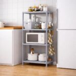 MXM 4-Tier Storage Shelves Multipurpose Stand, Kitchen Adjustable and Foldable Heavy Duty Rack, 130 cm Height, 25 kg Per Shelf, Storage Solution for Home, Office, Garage (Grey) - Image 2