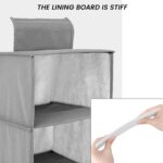 Hanging Shoe Organizer 10-Shelf Shoes Storage for Wardrobe Non-woven Collapsible Hanging Shoe Rack Slim Wardrobe Shoe Storage Organiser Foldable Space Saving Shelf Clothes Handbag Hat Organizer(1pack) - Image 5