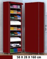 YouCopia Collapsible Wardrobe 9 Shelves Storage Clothes Storage Rack Quick Wardrobe/Cabinet/Multipurpose Storage Rack, Foldable, Collapsible Fabric Organizer (Maroon) - Image 2