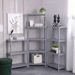 MXM 4-Tier Storage Shelves Multipurpose Stand, Kitchen Adjustable and Foldable Heavy Duty Rack, 130 cm Height, 25 kg Per Shelf, Storage Solution for Home, Office, Garage (Grey) - Image 8