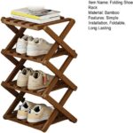 Foldable Bamboo Shoe Rack Space-Saving Wooden 5-Tier Storage Shelf for Entryway Sturdy Design Large Capacity Shoe Holder for Shoes - Image 7