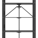 5 Tier Foldable Storage Shelving Cart with Wheels for Kitchen Home Office Bathroom Garage Multifunction Floor Standing Bookshelf Storage Rack (Black 157x62x29cm)