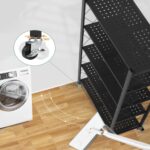 5-Tier Metal Shelf nizer with Wheels - Collapsible Kitchen Storage Rack for Living Room, Sturdy & Foldable Shelving Unit, Space-Saving Design for Easy Mobility - Image 5