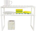 SKY-TOUCH 2 Tiers Expandable Kitchen Organizer, Multi-Functional Shelf Cabinet, Expandable Space Saving Rack - Image 9