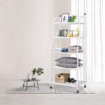 Storage Shelving Rack Unit Heavy Duty Organizer Kitchen Storage Rack Metal Plant Stand Shelf for Laundry Bathroom Kitchen Pantry Closet Indoor/Outdoor (White, 5-Tier) - Image 6