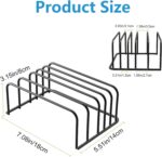 Cutting Board Organizer, Metal Rack Holder for Chopping Boards, 5 Slots Dish and Plate Holder Stand for Kitchen Cabinet Storage, Cookie Pans, Baking Sheet, Countertop Bakeware Organizers, (2 Pack) - Image 2