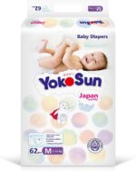 Baby Diapers Size 3 / M (5–10 kg), 62 pcs, Soft & Hypoallergenic, Everyday Protection with Japanese Technology