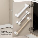 Cling Film & Foil Holders, 4 Pairs No-Drill Storage Racks, Convenient Saran Wrap and Trash Bag Organizers, Side-Mount Fridge Storage Solution, Adhesive Installation, Bags Up to 6cm Diameter - Image 5