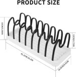 Pots and Pans Organizer, Baking Tray Storage Rack, Cutting Board and Saucepan Lid Holder – Space Saver Kitchen Cabinet and Countertop Organizer, Premium Plastic, 41.2 x 16.8 x 15 cm - Image 5
